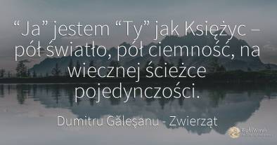 “Ja” jestem “Ty” jak Księżyc – pół światło, pół ciemność, ...