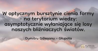 W optycznym bursztynie cienia formy – na terytorium...